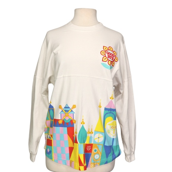 Disneyland Disney It's A Small World "Good Bye" Spirit Jersey Adult Size XS RARE - Picture 1 of 11